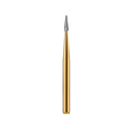 fg-7214-dental-egg-shape-golden-handle-tungsten-steel-finishing-pin-for-high-speed-handpiece-fg