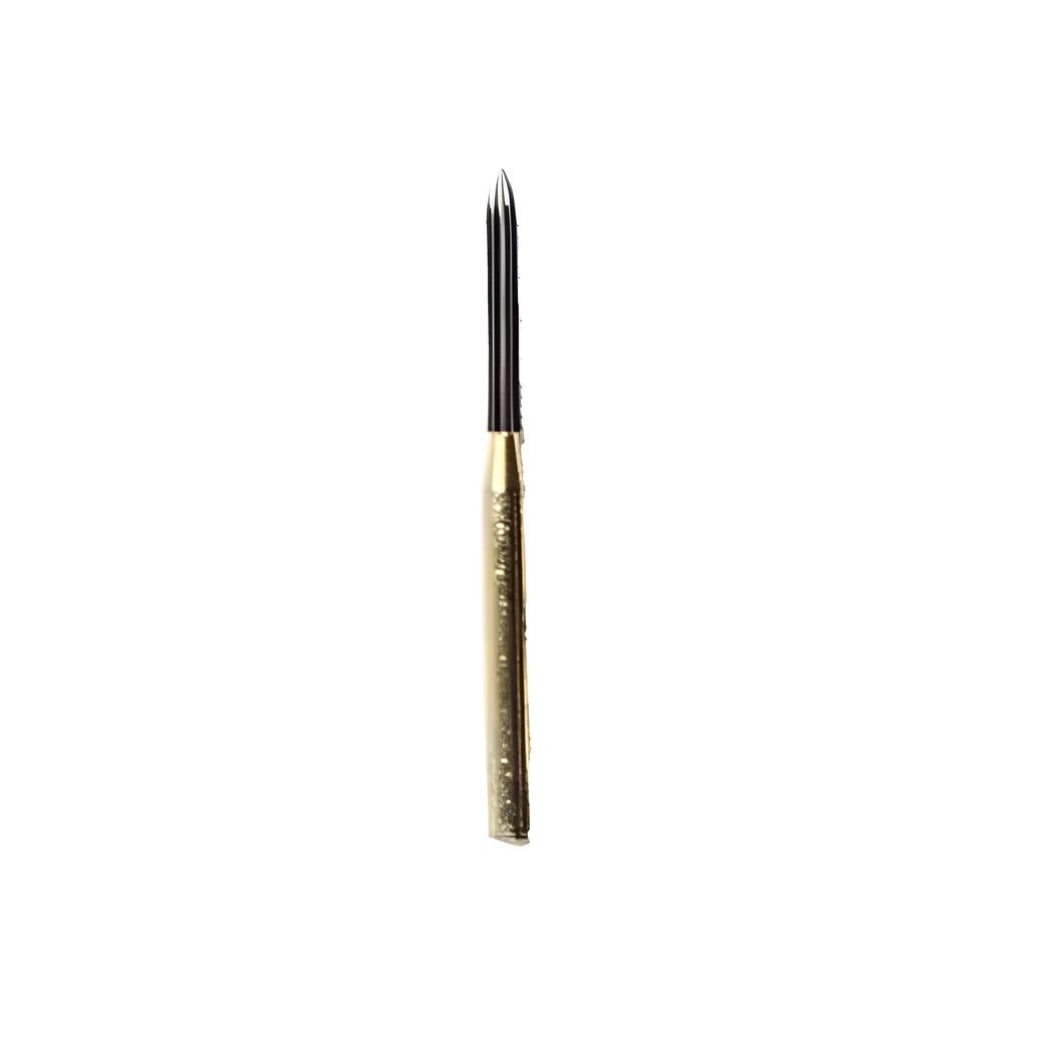 fg-7903l-dental-flame-shape-golden-handle-tungsten-steel-finishing-needle-for-high-speed-handpiece-fg