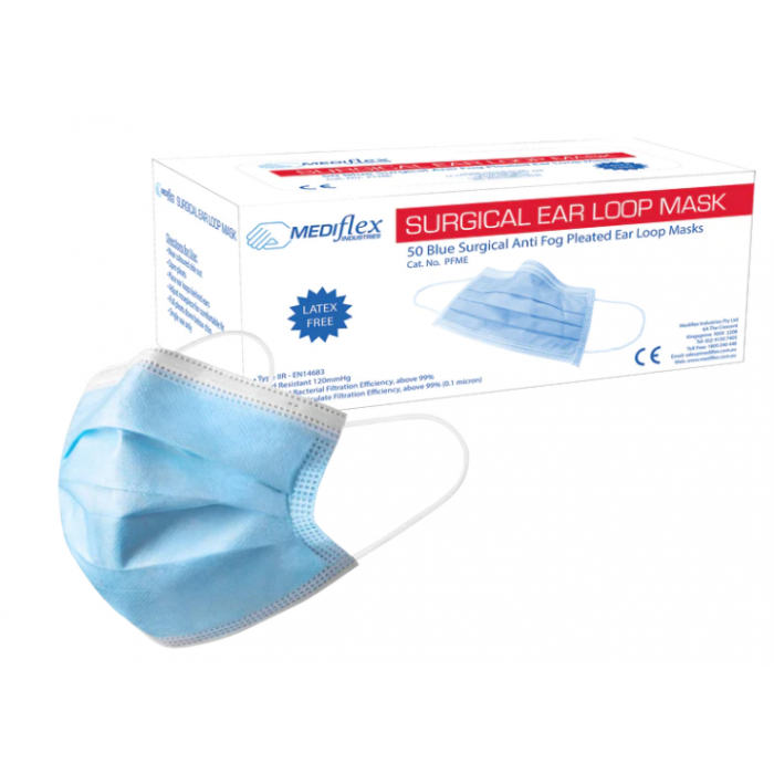 mediflex-surgical-face-mask-level-2-blue-50-box