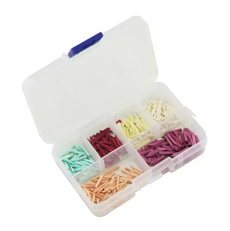 dentamedix-anatomical-wooden-wedges-large-purple-100-pack